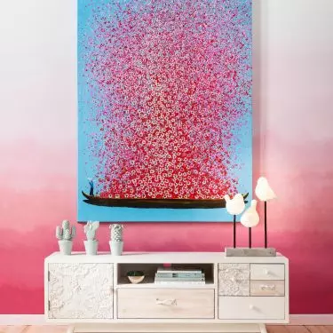 Don't be afraid to juxtapose pink with other pastels 