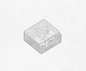 axonometry of the existing dwelling