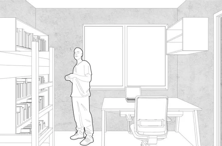visualization of the room, existing state