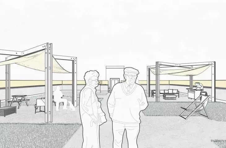 visualization, common part of the roof