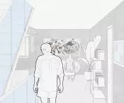 visualization of the corridor in the co-living area