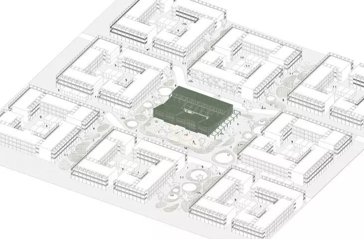 Community kindergarten, designed by Monika Jabłońska and Zofia Konarowska, students of the Faculty of Architecture at the Warsaw University of Technology