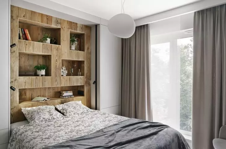 Bedroom with built-over bed