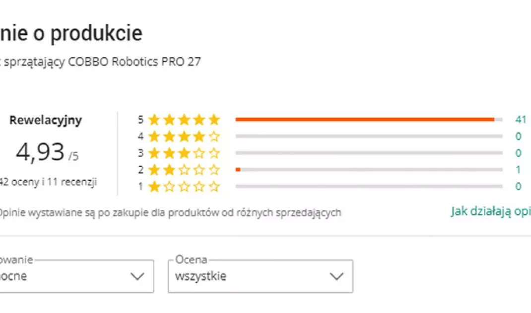 opinia o produkcie na allegro