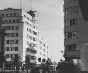 Housing complex of the BGK Pension Fund (so-called Bankowiec, left) and ZUS office building (right), 1938