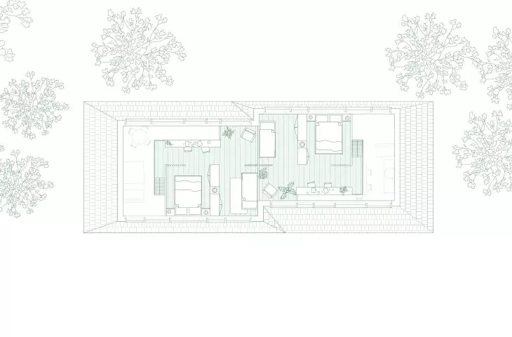 Artist residency project, floor plan