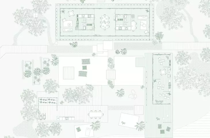 Artist residence project, first floor plan