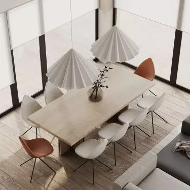 Wooden dining room table 