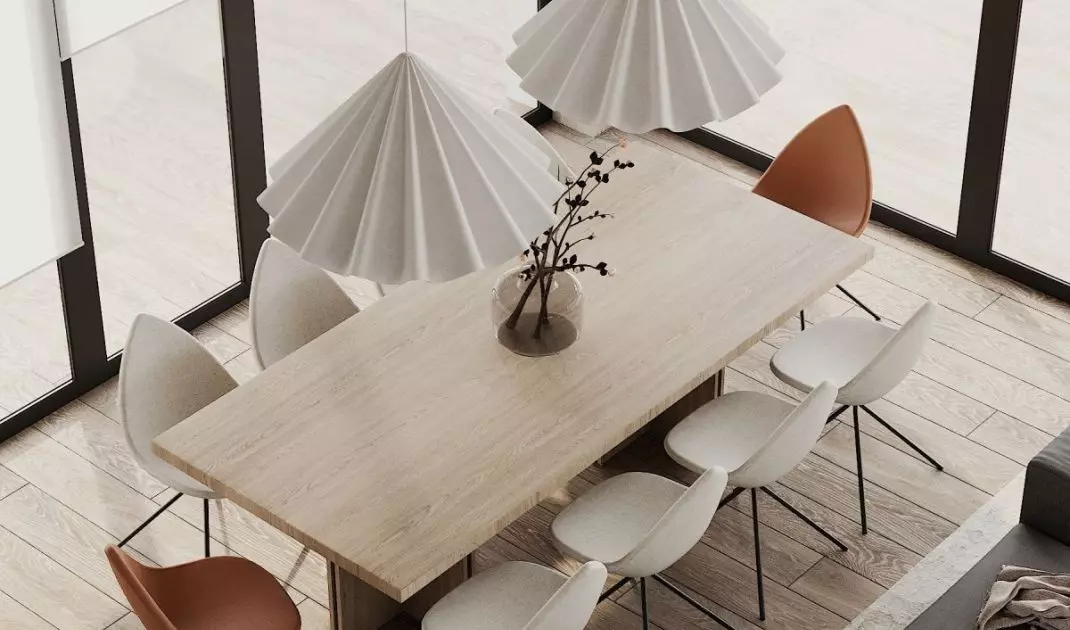 Wooden dining room table 