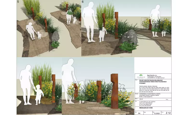 wizualizacje wskazujące możliwą zastosowaną infrastukturę