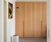 Characteristic five-meter cabinet with ash veneer
