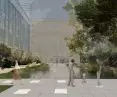 Square 1 is the space between the historic National Philharmonic building and the modern bank building
