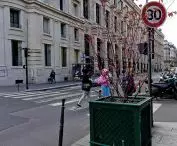 one of the few squares recently put into use: high greenery is scarce, while the naked eye can see the 