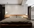 Modern loft design, mezzanine bedroom