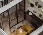 makieta, wnętrze budynku