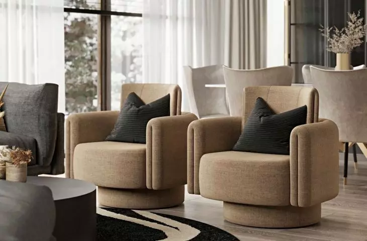 Armchairs with an interesting form