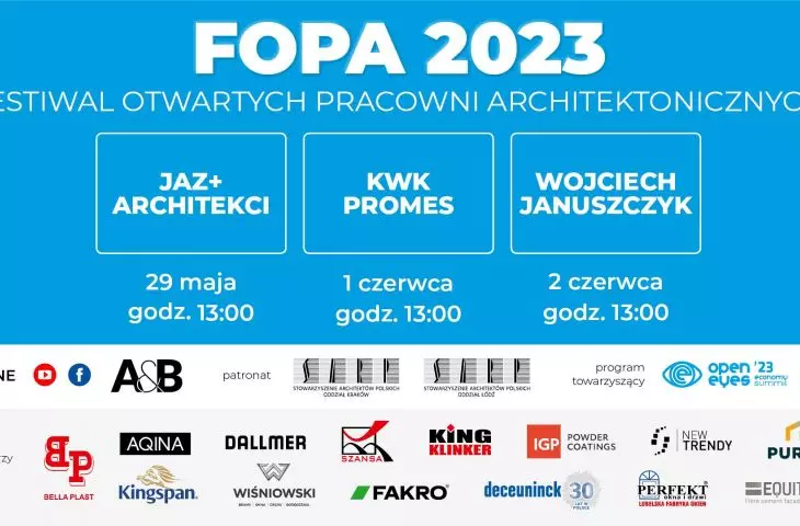 kongresowi towarzyszy Festiwal Otwartych Pracowni Architektonicznych