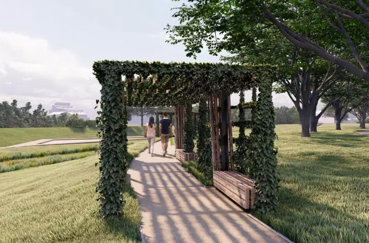 projekt Meandry Warty, pergola w części bulwarowej
