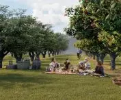 Meanders of Warta project, urban orchard