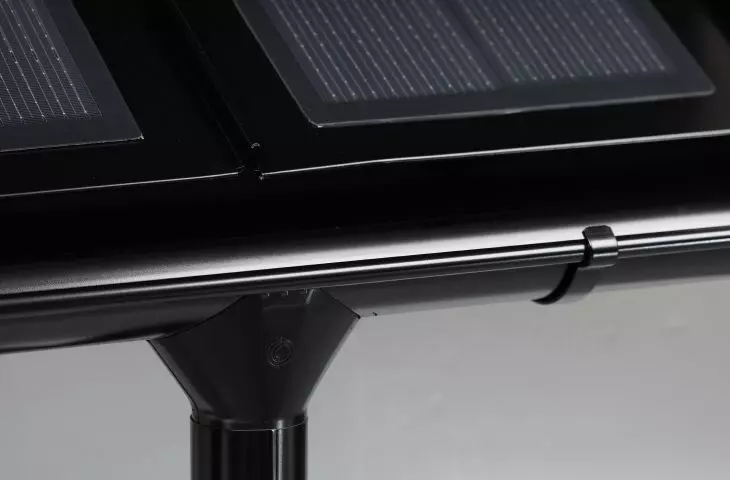 Lindab SolarRoof TM roof-integrated photovoltaic panels, black gloss