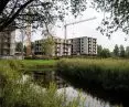 New blocks of flats being built on Leśna Street