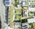 zróżnicowane formy architektury osiedla Bo01 tworzą złożoną układankę, która kontrastuje z gładką powierzchnią morza 