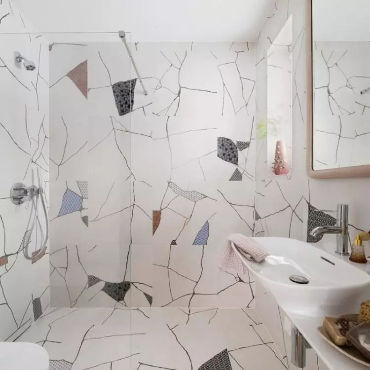 Bathroom in bright colors