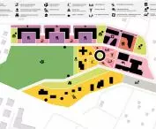Eco-neighborhood in Katowice, functional scheme