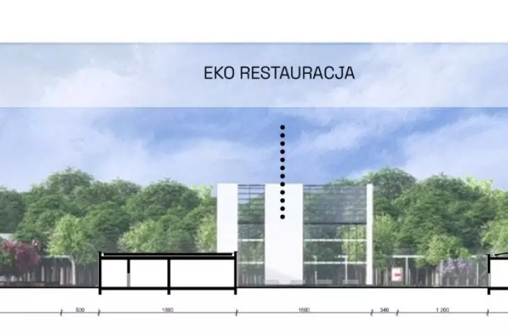 Eco-neighborhood in Katowice, a cross-section through the entire establishment