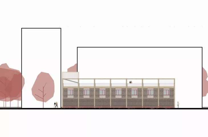 Kreateka, north elevation