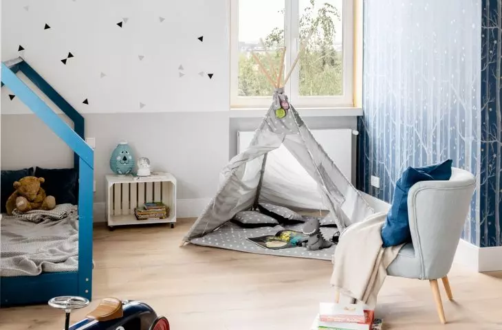 Room with unique wallpaper