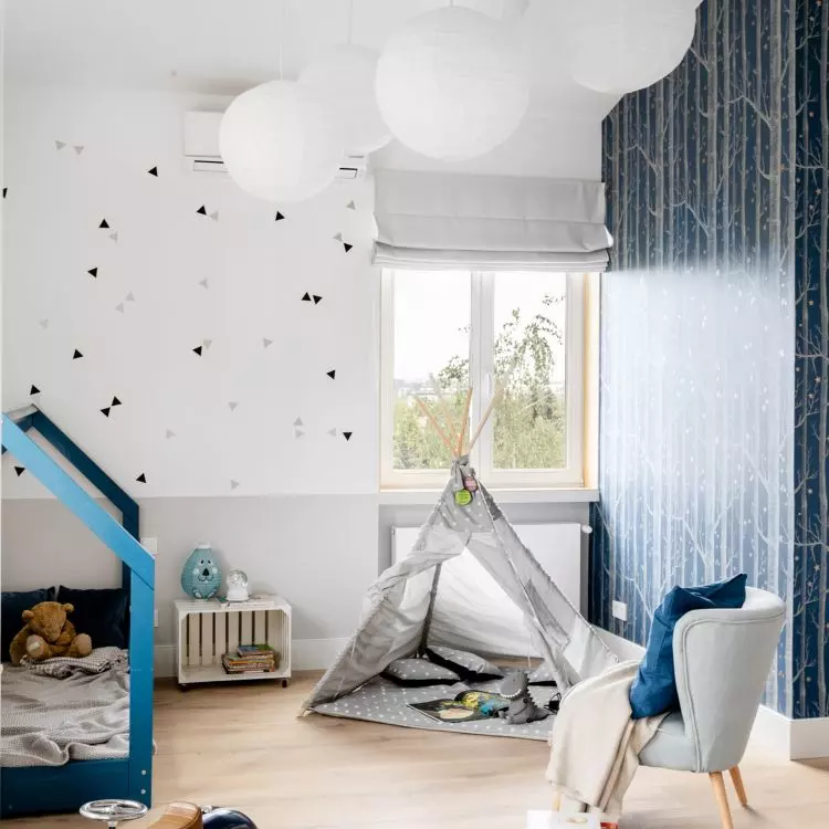Room with unique wallpaper