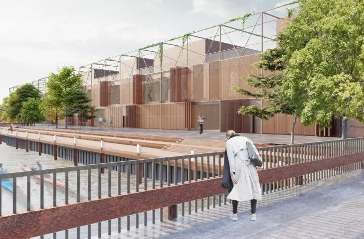Centrum edukacyjne okala platforma pieszo-jezdna