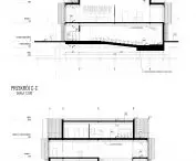 Centrum edukacyjne urban farmingu, przekrój B-B i C-C