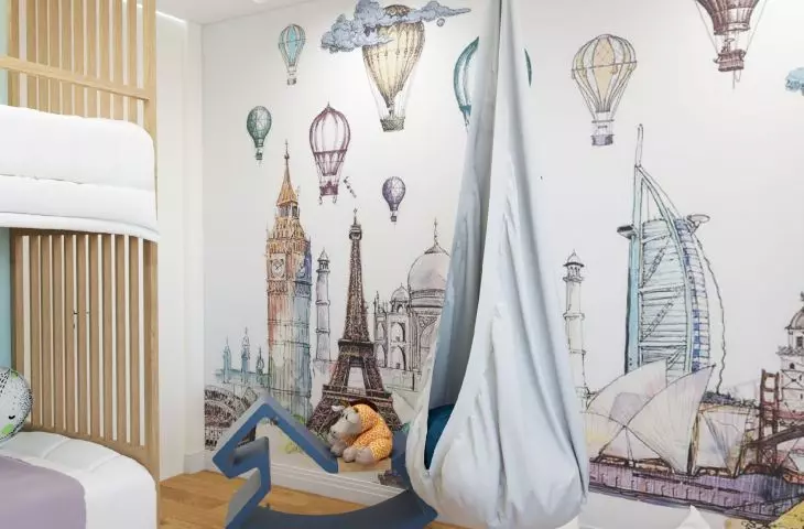 wallpaper with architecture motifs