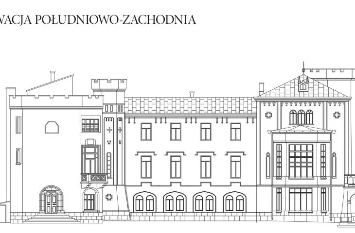 Southwest elevation of the castle