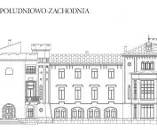 Elewacja południowo-zachodnia zamku