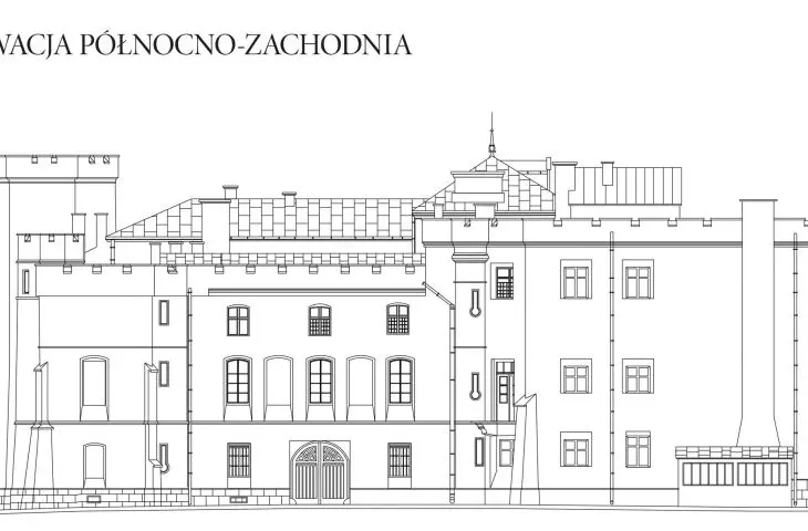 Elewacja północno-zachodnia zamku