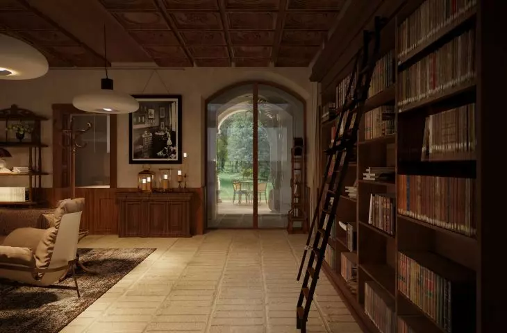 Wnętrze sali bibliotecznej