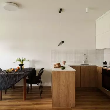 kitchen and dining room