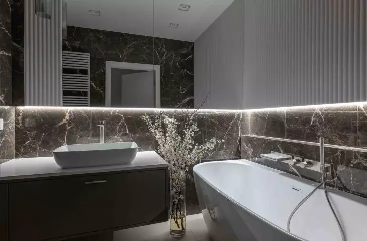 black bathroom
