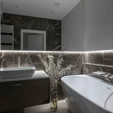 black bathroom