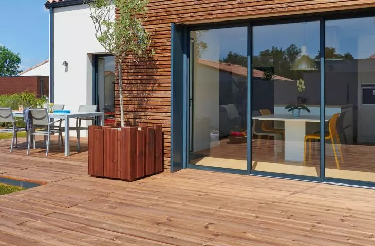 wood for terraces reinforced with Durapin technology