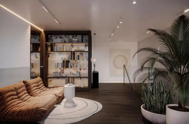 Mezzanine with reading area