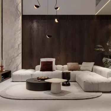 The interior is dominated by the colors of nature