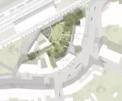 Projekt centralnego placu parku w Milanówku, plan zagospodarowania terenu