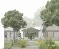Design of the central square of the park in Milanowek, visualization