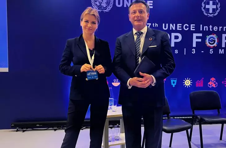 Pictured: Kamila Król (PPP Leaders Forum Poland) and Jean-Patrick Marquet (World Economic Forum Switzerland).