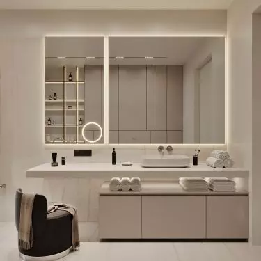 Opt for natural patterns and colors in your bath room design