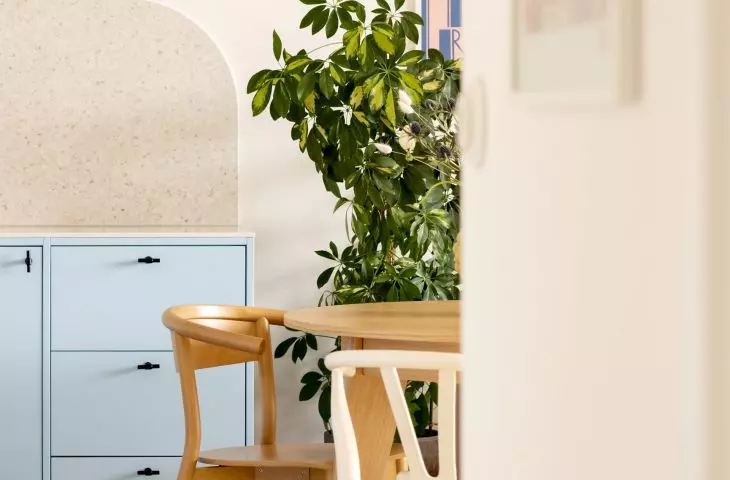 view of kitchen with dining room